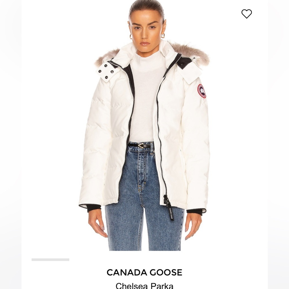 CANADA GOOSE Chelsea parka in north star white